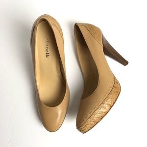 Datelli leather platform pump